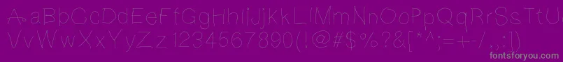 Notebookscribble Font – Gray Fonts on Purple Background
