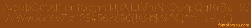 Шрифт Notebookscribble – оранжевые шрифты на коричневом фоне