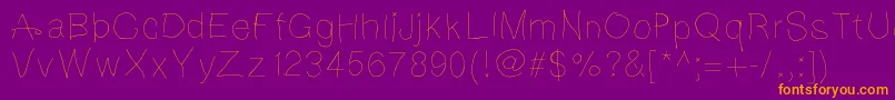 Notebookscribble Font – Orange Fonts on Purple Background