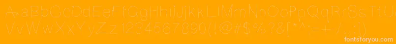 Notebookscribble Font – Pink Fonts on Orange Background