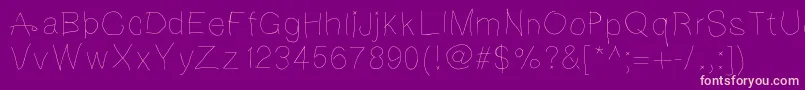 Notebookscribble Font – Pink Fonts on Purple Background