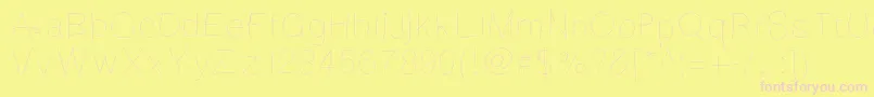 Notebookscribble Font – Pink Fonts on Yellow Background
