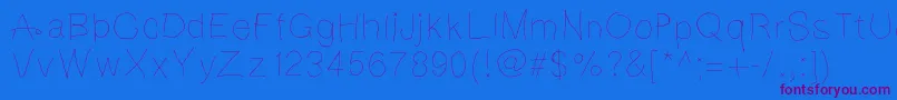 Notebookscribble Font – Purple Fonts on Blue Background