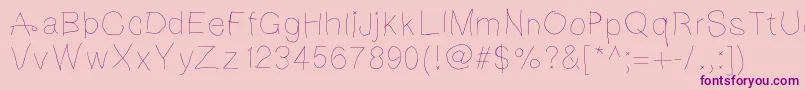 Notebookscribble Font – Purple Fonts on Pink Background
