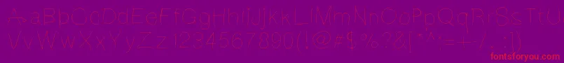 Notebookscribble Font – Red Fonts on Purple Background