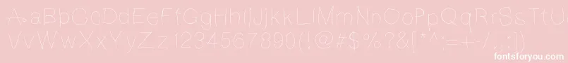 Notebookscribble Font – White Fonts on Pink Background