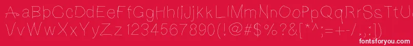 Notebookscribble Font – White Fonts on Red Background