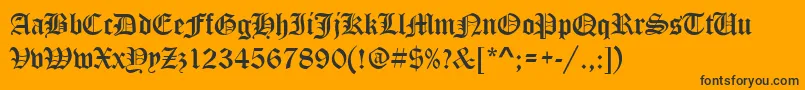 StOldEnglish Font – Black Fonts on Orange Background