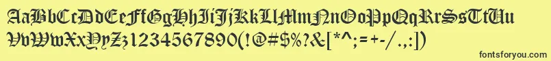 StOldEnglish Font – Black Fonts on Yellow Background