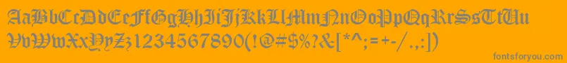 StOldEnglish-Schriftart – Graue Schriften auf orangefarbenem Hintergrund