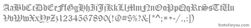 StOldEnglish-fontti – harmaat kirjasimet valkoisella taustalla