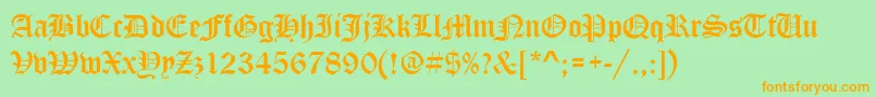 StOldEnglish Font – Orange Fonts on Green Background