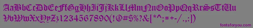 StOldEnglish Font – Purple Fonts on Gray Background