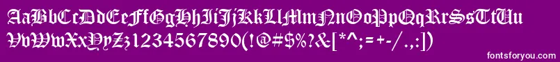 StOldEnglish Font – White Fonts on Purple Background