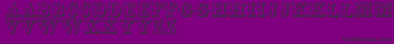 Toskanischeegyptienneinitialen Font – Black Fonts on Purple Background