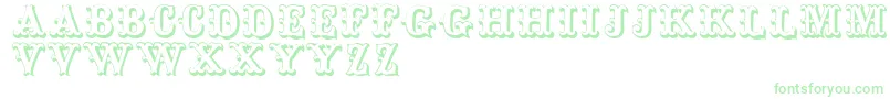 Toskanischeegyptienneinitialen Font – Green Fonts on White Background