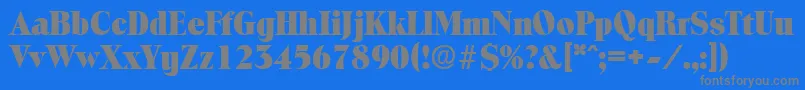 ToledoExtrabold Font – Gray Fonts on Blue Background