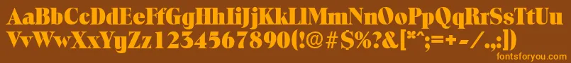 ToledoExtrabold Font – Orange Fonts on Brown Background