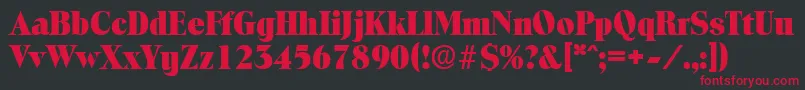 ToledoExtrabold Font – Red Fonts on Black Background