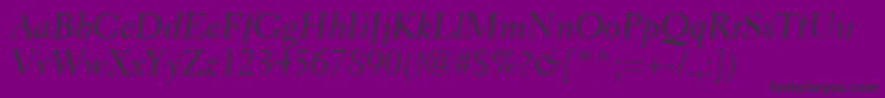 ElectraLtCursive-Schriftart – Schwarze Schriften auf violettem Hintergrund