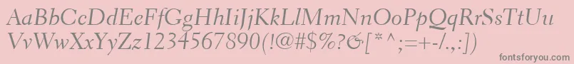 ElectraLtCursive Font – Gray Fonts on Pink Background
