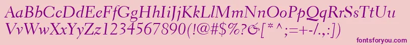 ElectraLtCursive Font – Purple Fonts on Pink Background