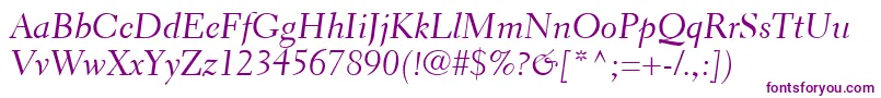 ElectraLtCursive Font – Purple Fonts on White Background