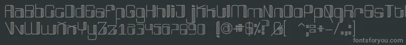 フォントBroadwayFree – 黒い背景に灰色の文字