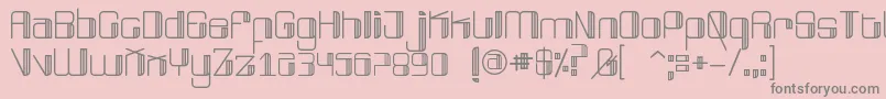BroadwayFree-Schriftart – Graue Schriften auf rosa Hintergrund