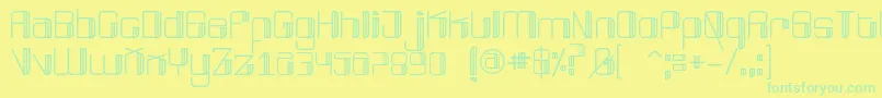 BroadwayFree Font – Green Fonts on Yellow Background