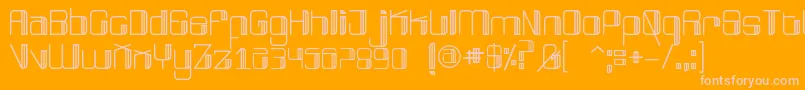 Fonte BroadwayFree – fontes rosa em um fundo laranja