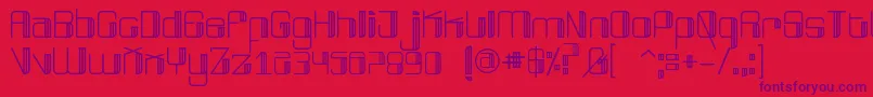 BroadwayFree Font – Purple Fonts on Red Background