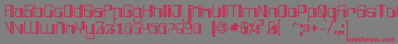 BroadwayFree Font – Red Fonts on Gray Background