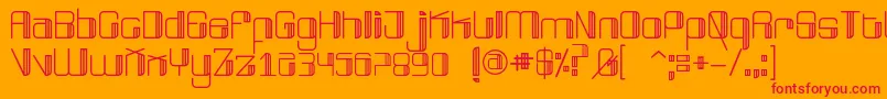 BroadwayFree Font – Red Fonts on Orange Background
