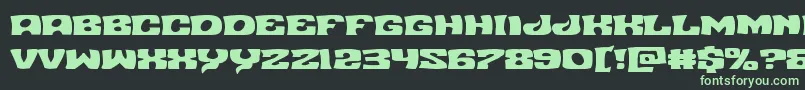 Nuevopassionexpand Font – Green Fonts on Black Background