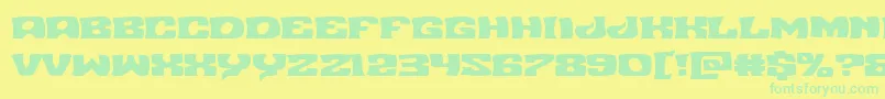 Nuevopassionexpand Font – Green Fonts on Yellow Background
