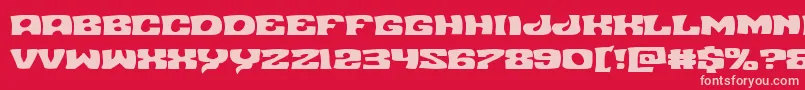 Nuevopassionexpand Font – Pink Fonts on Red Background