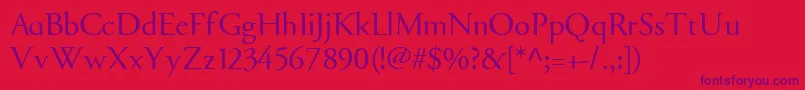 Gararg ffy Font – Purple Fonts on Red Background