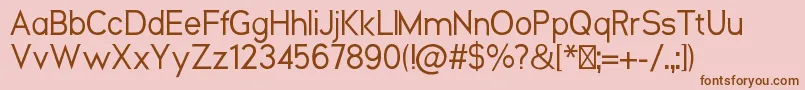 NeosRegular Font – Brown Fonts on Pink Background