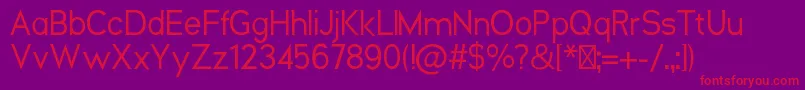 NeosRegular Font – Red Fonts on Purple Background