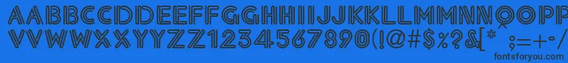 Eklektic Font – Black Fonts on Blue Background