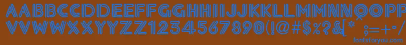 Eklektic Font – Blue Fonts on Brown Background