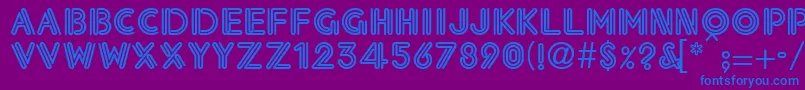 Eklektic-Schriftart – Blaue Schriften auf violettem Hintergrund