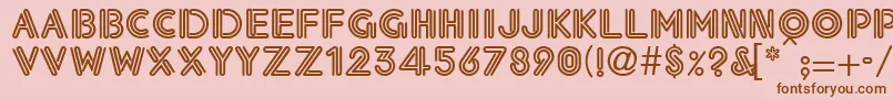 Eklektic Font – Brown Fonts on Pink Background