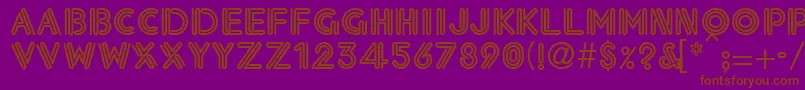 Eklektic Font – Brown Fonts on Purple Background