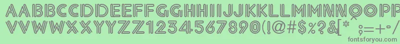 Eklektic Font – Gray Fonts on Green Background