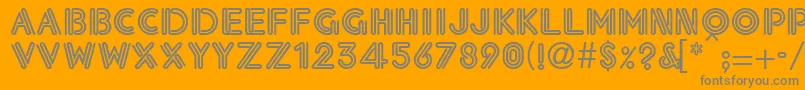 フォントEklektic – オレンジの背景に灰色の文字