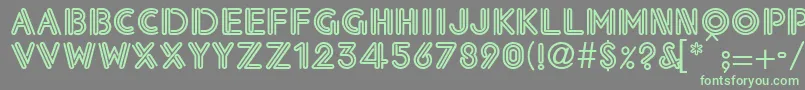 Eklektic Font – Green Fonts on Gray Background