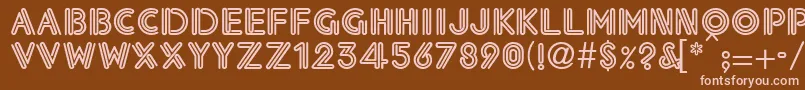 Eklektic Font – Pink Fonts on Brown Background