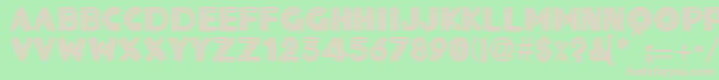 Eklektic Font – Pink Fonts on Green Background